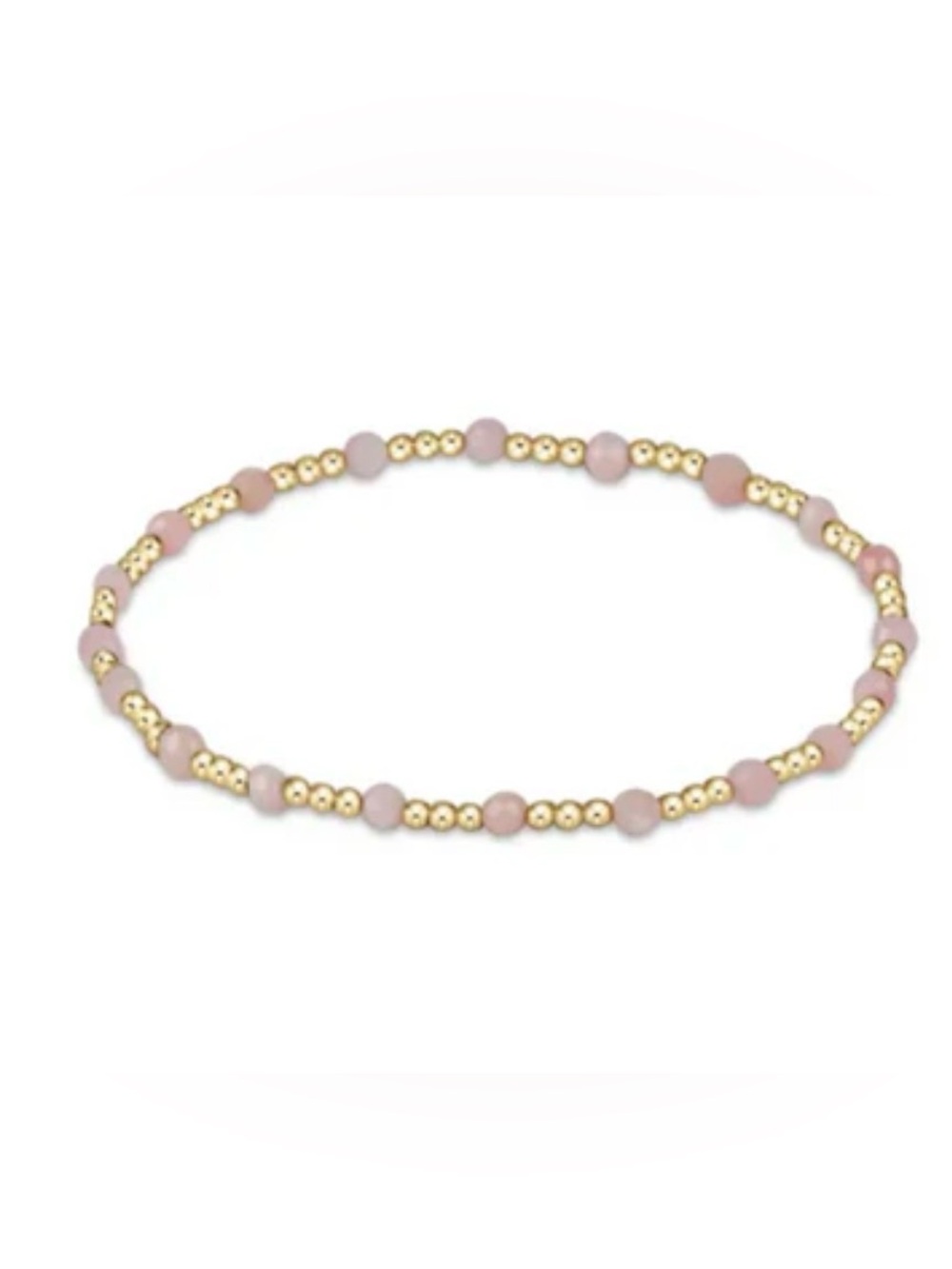 Enewton Extends Gold Beaded Bracelet with Pink Stone Accents
